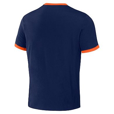 Men's Darius Rucker Collection by Fanatics Navy/Orange Houston Astros Two-Way Ringer Reversible T-Shirt