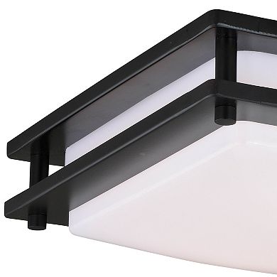 Horizon LED Square Flush Mount Ceiling Light Fixture White Shade
