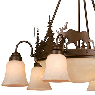 Rustic 9 Light Bronze Chandelier Light Fixture