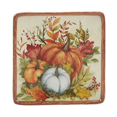 Certified International Harvest Blessings 4-piece Canape Plate Set