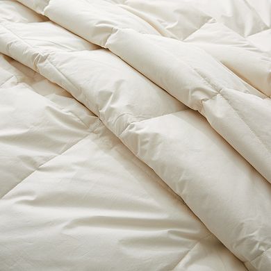Unikome 300 Tc Lightweight 100% Organic Cotton Goose Down Feather Fiber Comforter