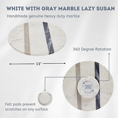 12 inch Single Tier Marble Lazy Susan Turntable