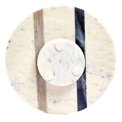 12 inch Single Tier Marble Lazy Susan Turntable