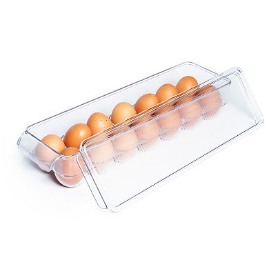 14 Inch Acrylic Egg Holder Storage Organizer Bin