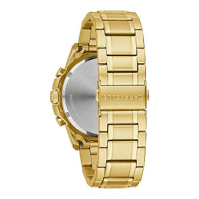 Caravelle by Bulova Men's Aqualuxx Gold-Toned Stainless Steel Black Dial Bracelet Watch - 44B127