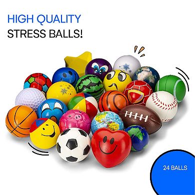Assorted Stress Balls for All Ages Ideal for Classroom Prizes Party Favors or Just to De-Stress