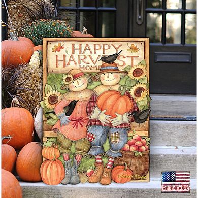 Happy Harvest Couple Halloween Door Decor by Susan Winget - Thanksgiving Halloween Decor