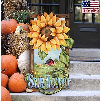 Sunflower Farms Halloween Door Decor by J. Mills-Price - Thanksgiving Halloween Decor