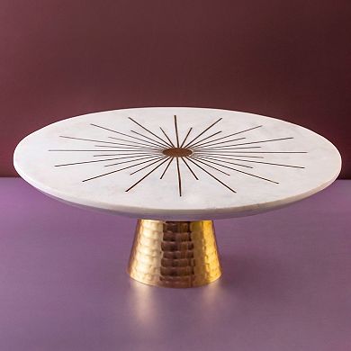 Sunshine Marble Cake Stand 12"