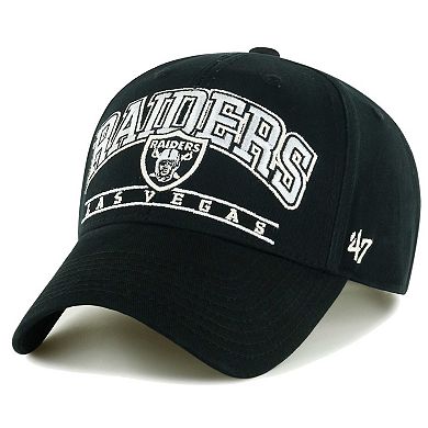 Men's '47 Black Las Vegas Raiders Fletcher MVP Adjustable Hat