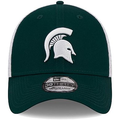 Men's New Era Green Michigan State Spartans Evergreen Neo 39THIRTY Flex Hat