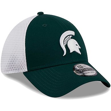 Men's New Era Green Michigan State Spartans Evergreen Neo 39THIRTY Flex Hat