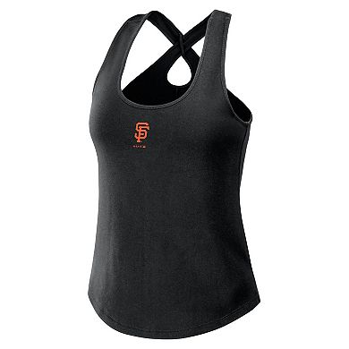 Women's WEAR by Erin Andrews Black San Francisco Giants Cross Back Tank Top