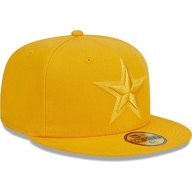 Men's New Era Gold Dallas Cowboys Color Pack 59FIFTY Fitted Hat