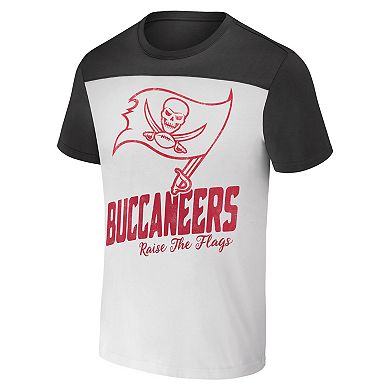 Men's NFL x Darius Rucker Collection by Fanatics Cream Tampa Bay Buccaneers Colorblocked T-Shirt