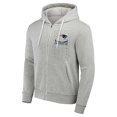 Men's NFL x Darius Rucker Collection by Fanatics Heather Gray New England Patriots Domestic Full-Zip Hoodie