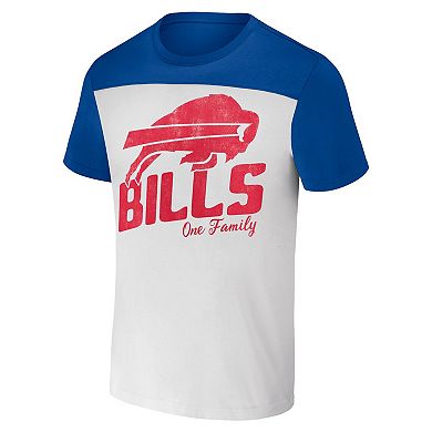 Men's NFL x Darius Rucker Collection by Fanatics Cream Buffalo Bills Colorblocked T-Shirt