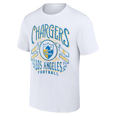 Men's NFL x Darius Rucker Collection by Fanatics White Los Angeles Chargers Vintage Football T-Shirt