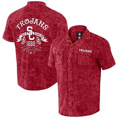 Men's Darius Rucker Collection by Fanatics  Cardinal USC Trojans Team Color Button-Up Shirt