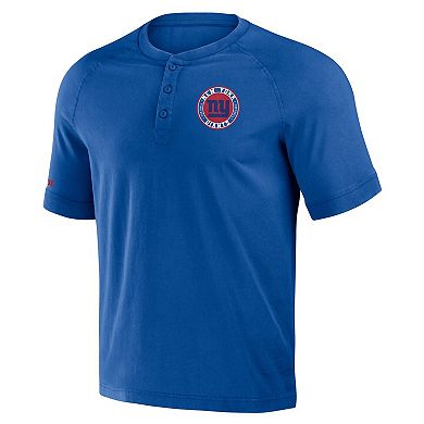 Men's NFL x Darius Rucker Collection by Fanatics Royal New York Giants Washed Raglan Henley T-Shirt