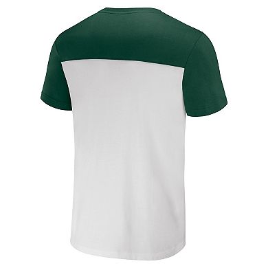 Men's NFL x Darius Rucker Collection by Fanatics Cream Green Bay Packers Colorblocked T-Shirt