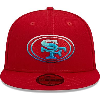 Men's New Era Scarlet San Francisco 49ers Gradient 59FIFTY Fitted Hat