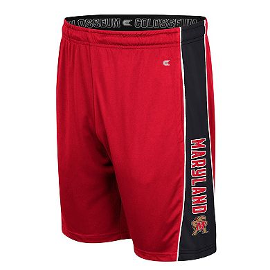 Men's Colosseum Red Maryland Terrapins Panel Shorts