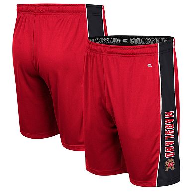 Men's Colosseum Red Maryland Terrapins Panel Shorts