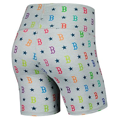 Women's Gray Boston Red Sox TLC Rainbow Shorts