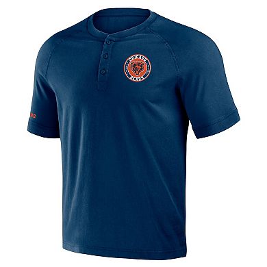 Men's NFL x Darius Rucker Collection by Fanatics Navy Chicago Bears Washed Raglan Henley T-Shirt