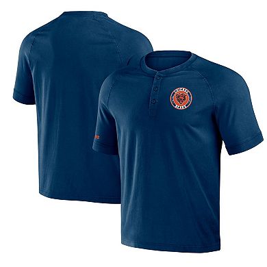 Men's NFL x Darius Rucker Collection by Fanatics Navy Chicago Bears Washed Raglan Henley T-Shirt