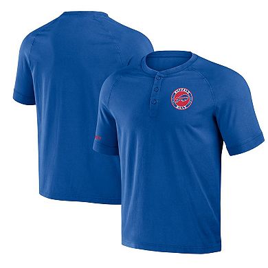 Men's NFL x Darius Rucker Collection by Fanatics Royal Buffalo Bills Washed Raglan Henley T-Shirt