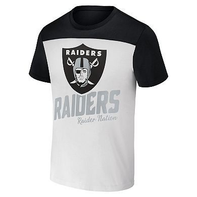 Men's NFL x Darius Rucker Collection by Fanatics Cream Las Vegas Raiders Colorblocked T-Shirt