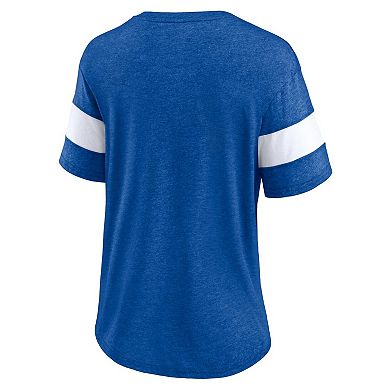 Women's Fanatics Branded Royal Indianapolis Colts Plus Size Logo V-Neck T-Shirt
