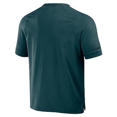 Men's NFL x Darius Rucker Collection by Fanatics Midnight Green Philadelphia Eagles Washed Raglan Henley T-Shirt