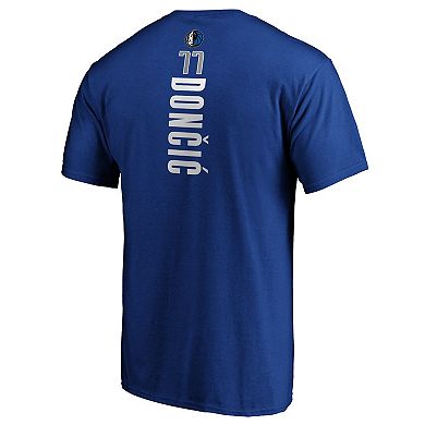 Men's Fanatics Branded Luka Doncic Royal Dallas Mavericks Team Playmaker Name & Number T-Shirt