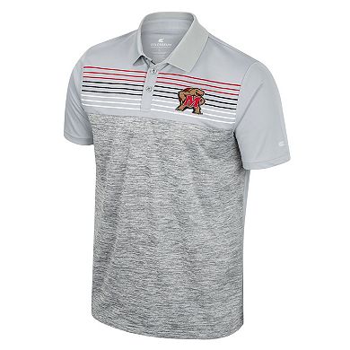 Men's Colosseum Gray Maryland Terrapins Cybernetic Polo