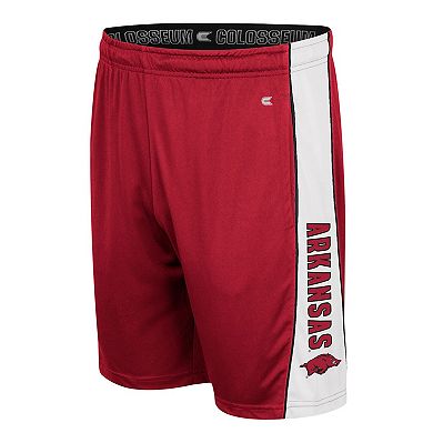 Men's Colosseum Cardinal Arkansas Razorbacks Panel Shorts