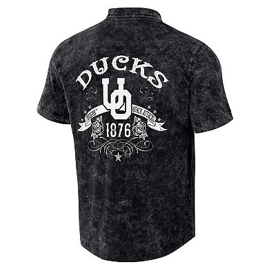 Men's Darius Rucker Collection by Fanatics  Black Oregon Ducks Team Color Button-Up Shirt