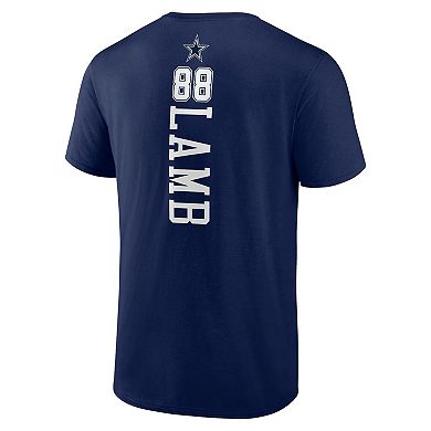 Men's Fanatics Branded CeeDee Lamb Navy Dallas Cowboys Playmaker T-Shirt