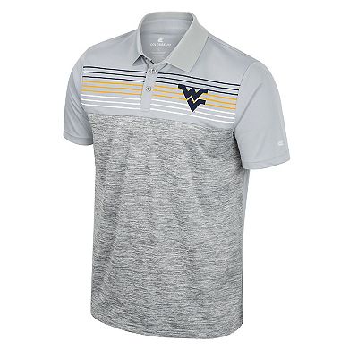 Men's Colosseum Gray West Virginia Mountaineers Cybernetic Polo