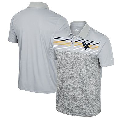 Men's Colosseum Gray West Virginia Mountaineers Cybernetic Polo