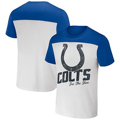 Men's NFL x Darius Rucker Collection by Fanatics Cream Indianapolis Colts Colorblocked T-Shirt