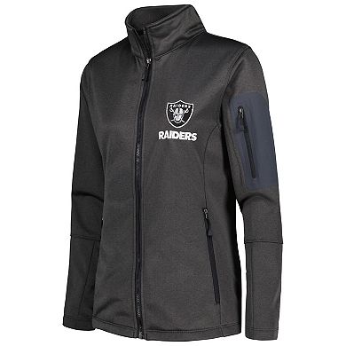 Women's Dunbrooke  Heather Black Las Vegas Raiders Freestyle Teflon Shield Full-Zip Jacket