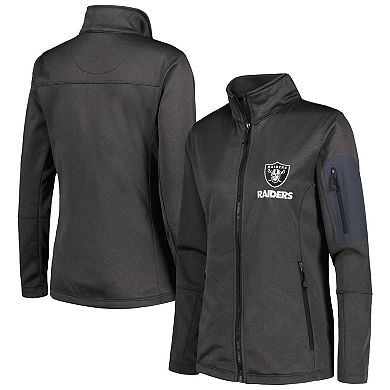 Women's Dunbrooke  Heather Black Las Vegas Raiders Freestyle Teflon Shield Full-Zip Jacket