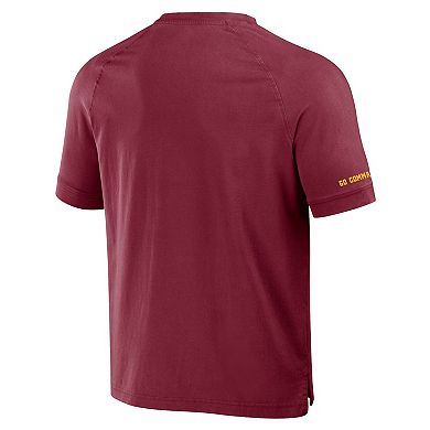 Men's NFL x Darius Rucker Collection by Fanatics Burgundy Washington Commanders Washed Raglan Henley T-Shirt