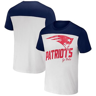 Men's NFL x Darius Rucker Collection by Fanatics Cream New England Patriots Colorblocked T-Shirt