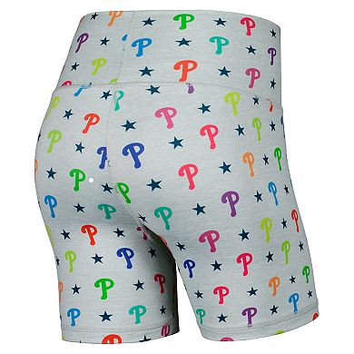 Women's Gray Philadelphia Phillies TLC Rainbow Shorts