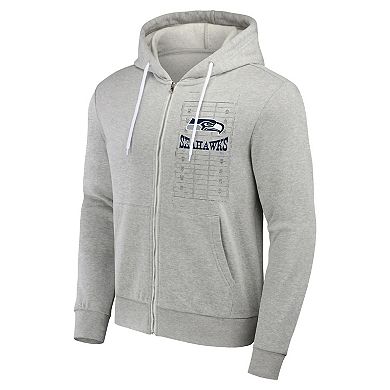 Men's NFL x Darius Rucker Collection by Fanatics Heather Gray Seattle Seahawks Domestic Full-Zip Hoodie