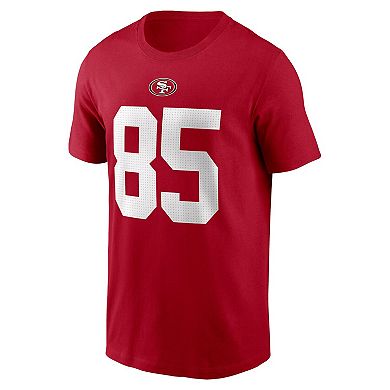 Men's Nike George Kittle Scarlet San Francisco 49ers Player Name & Number T-Shirt